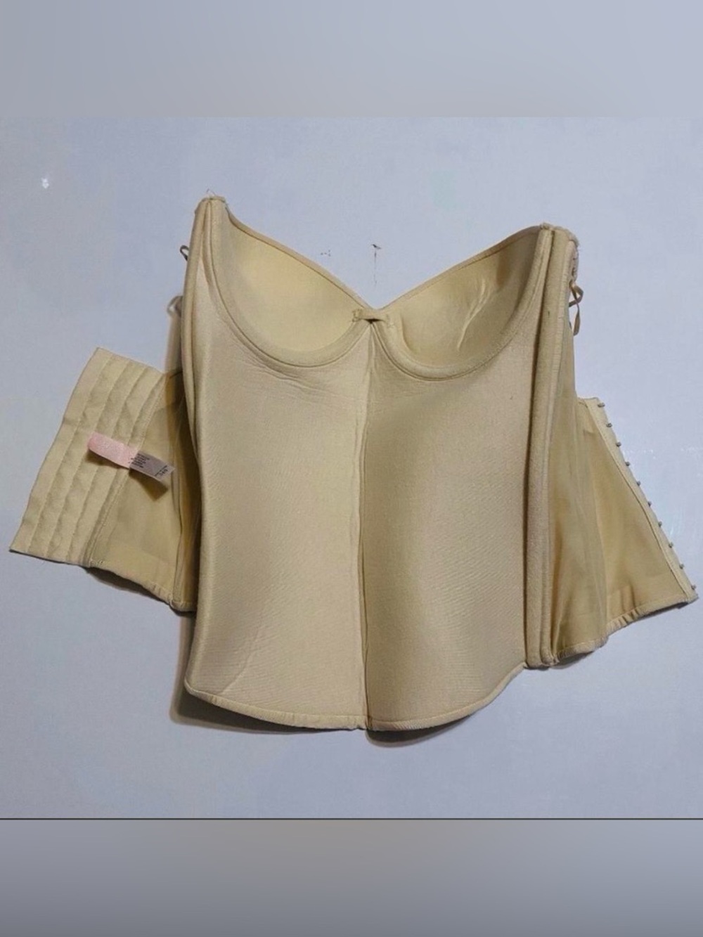 Victoria's Secret 34B Nude Longline Strapless Corset Bustier Bra Boned